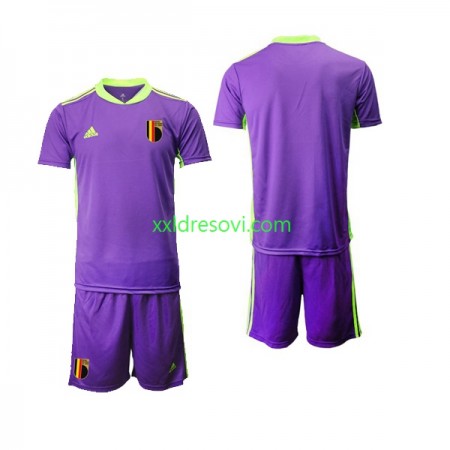 Belgija Courtois 1 Golmanski Gostujući Dječji Komplet Dresovi za Nogomet 2021-2022 (+ kratke hlače)